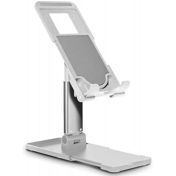 Wholesale Universal Heavy Duty Desktop Tabletop Cell Phone, iPad, Tablet Lifting Bracket with Foldable Adjustable Height and Angle (White)